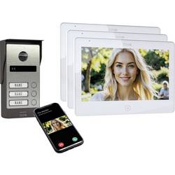 m-e modern-electronics ALL-V30S-M10W-IPS Video-Türsprechanlage 2-Draht 2-Drahtübertrager Edelstahl, Weiß 41514