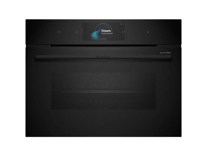 Bosch Dampfbackofen, Schwarz, Metall, A+, 59.4x45.5x54.8 cm, Kindersicherung, Restzeitanzeige, Türverriegelung, Türdämpfung, WLAN-fähig, Abschaltautomatik, Küchen, Küchenelektrogeräte, Backöfen & Herde