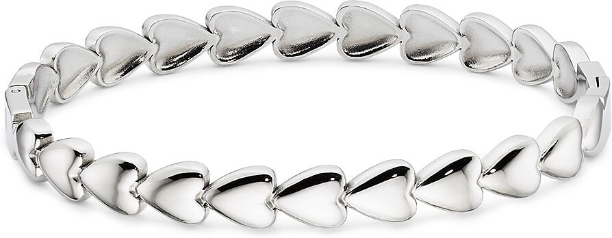Edelstahlarmband "Schmuck Geschenk Armband mit Herzen", silber (edelstahlfarben), ANISTON JEWELRY & WATCHES, Armbänder, Damen, 19cm, Edelstahl, Edelstahlarmband