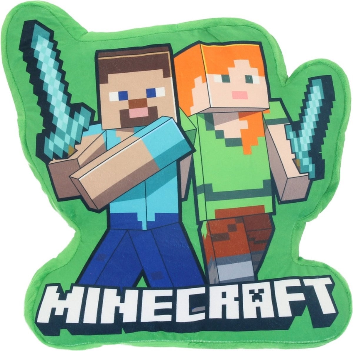 Minecraft Gevormd kussen Groen - 40 cm