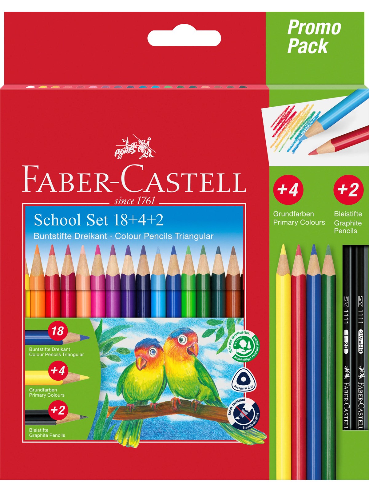 Faber-Castell Promo-Pack Buntstift dreikant 18 + 4 + 2
