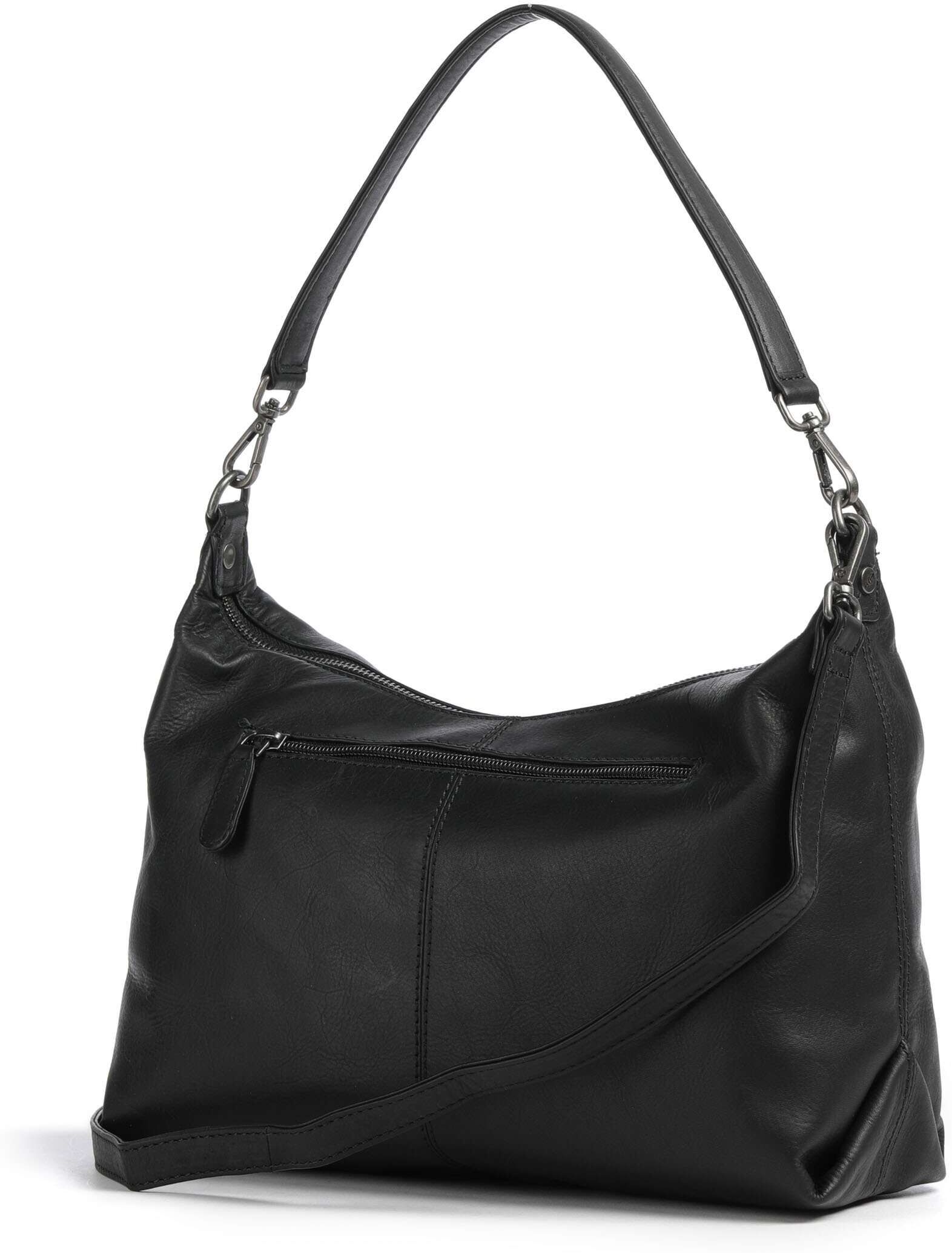 The Chesterfield Brand Wax Pull Up Cow Skara Beuteltasche aus Leder, schwarz