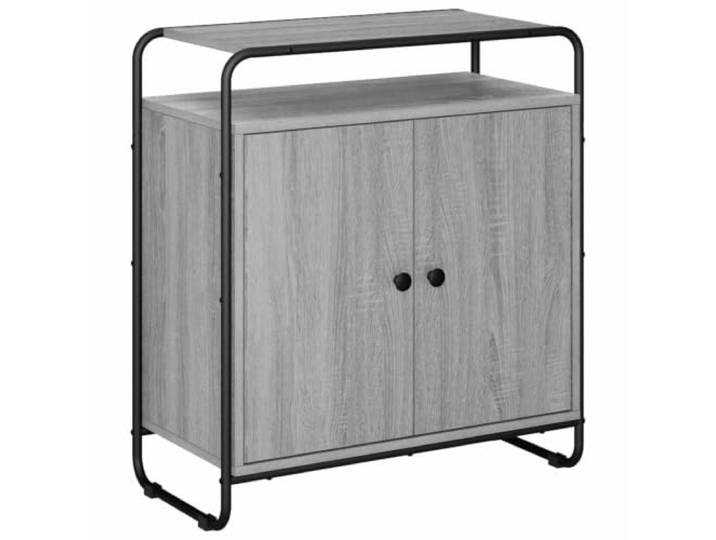 HFXHIJXQ Sideboard Sonoma-Grau 68x35x75 cm Kommode mit Türen Kompakter Anrichteschrank mit Metallbeinen für Küche und Esszimmer. Bietet Staubschutz hinter Türen und schnellen Zugriff.