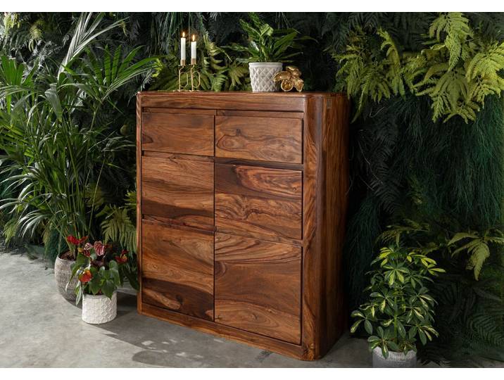 Kommode Sheesham 100x37x111 walnuss gewachst TORONTO #238