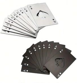 Uplifted Goods Stainless Steel Spades A Winemaker Bottle Opener Playing Cards Bottle Opener Credit Card Beer Bottle Opener 20pcs Set