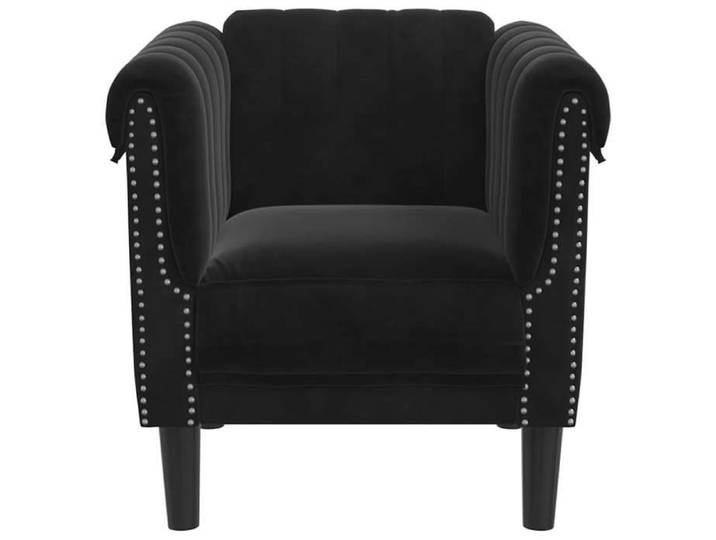 Noir Fauteuil Relax - CLOUD - Fauteuil Chaise-Canapé noir velours Hot72890016