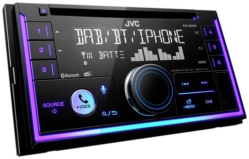 JVC KW-DB95BT Doppel-DIN Autoradio Anschluss für Lenkradfernbedienung, Anschluss für Rückfahrkamera, DAB+ Tuner