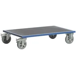 ROLLCART Plattformwagen 200x80 cm Ladefläche blau, 200x28.5x80 cm