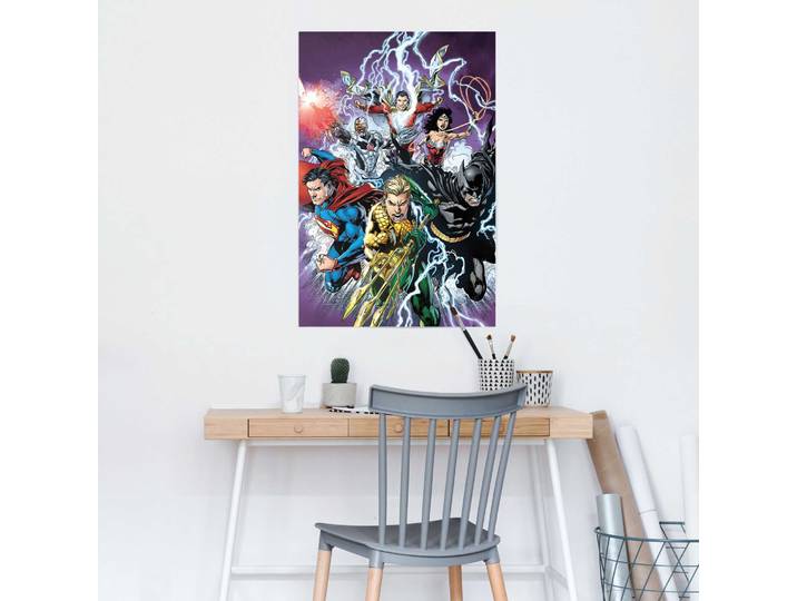Affiche Justice League Papier Multicolore 61 x 92 x 0cm