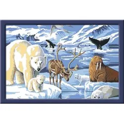 Ravensburger Beschäftigung - CreArt - Malen nach Zahlen  28909 - Tiere der Arktis – Kinder ab 11 Jahren