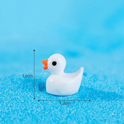Uplift Treasures 200PCS Mini Yellow Resin Ducks Fairy Garden Craft Set white 50pc