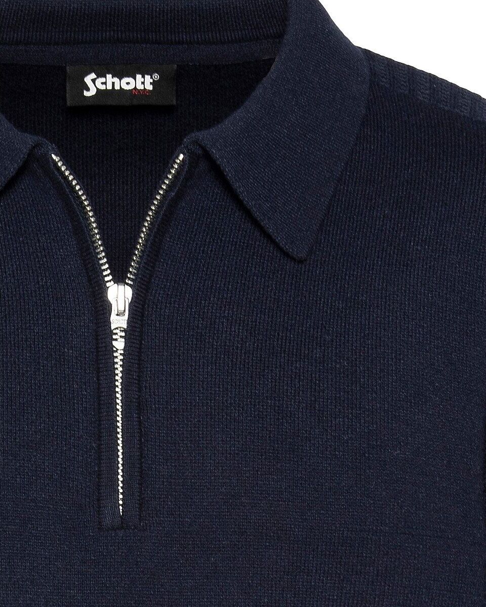 SCHOTT Pull colo polo zippé PLDAMON2