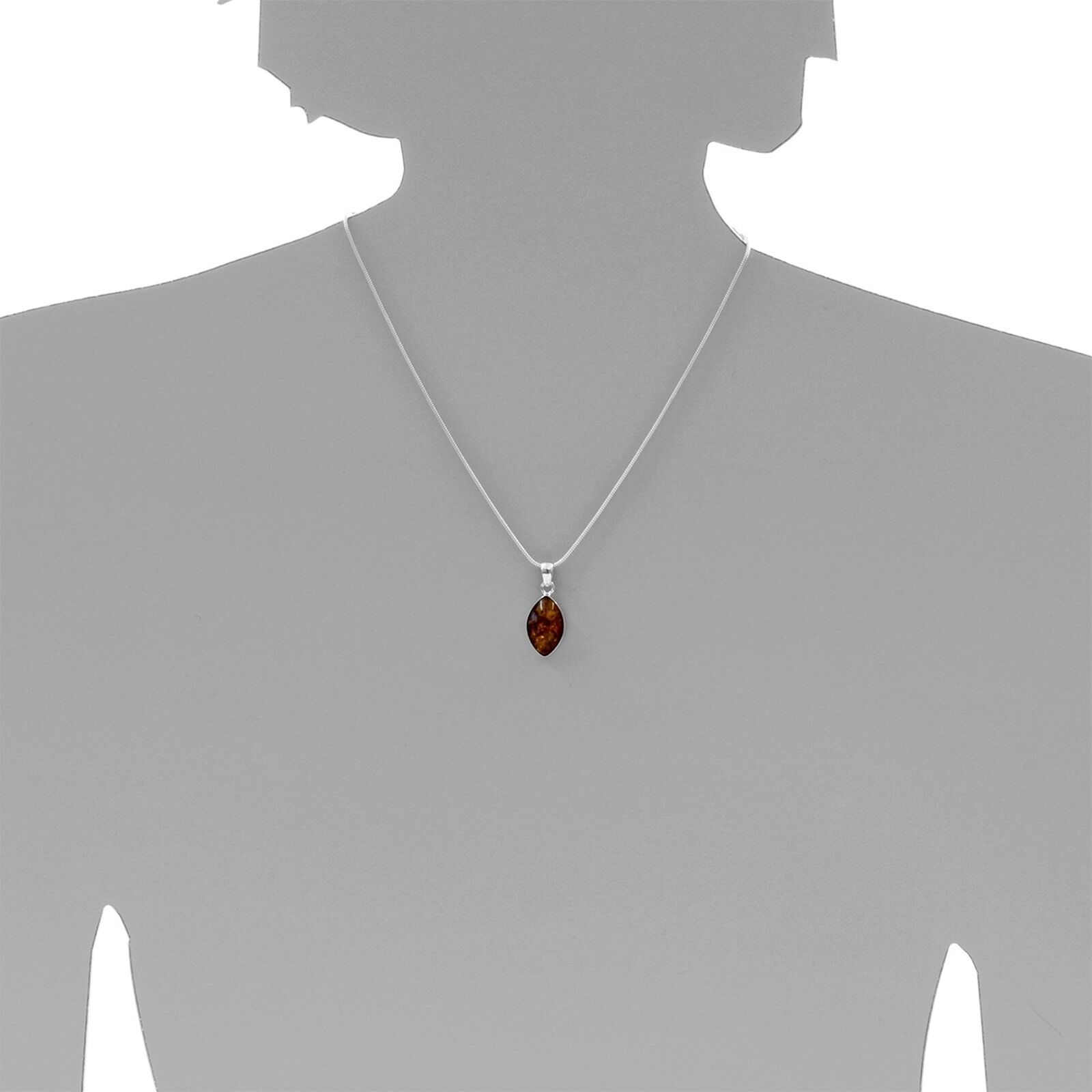 Kette mit Anhänger OSTSEE-SCHMUCK "Ostsee-Schmuck Kette mit Anhänger Macy Kette mit Anhänger Macy" Gr. 45, silber (weiß, neutral), Halsketten, Damen, 45cm, Silber 925 (Sterlingsilber), L: 42, Kette mit Anhänger