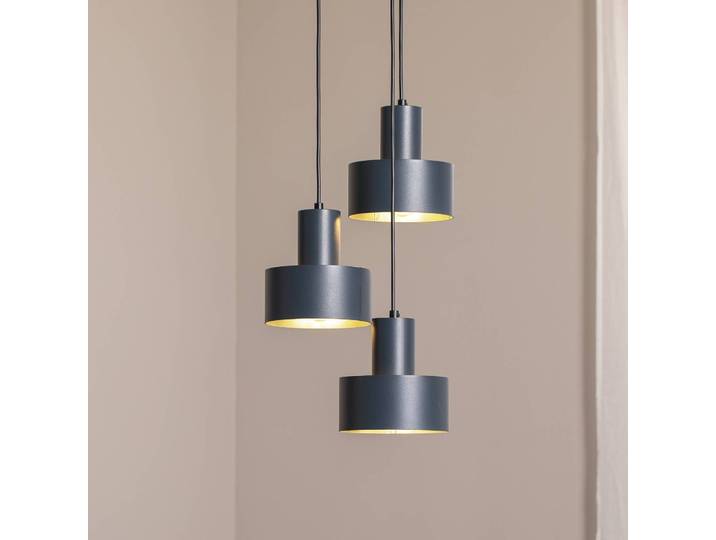 Hängeleuchte Rif 3 SIGMA, dimmbar, schwarz, für Wohn- / Esszimmer, Metall, Modern, Hängelampe