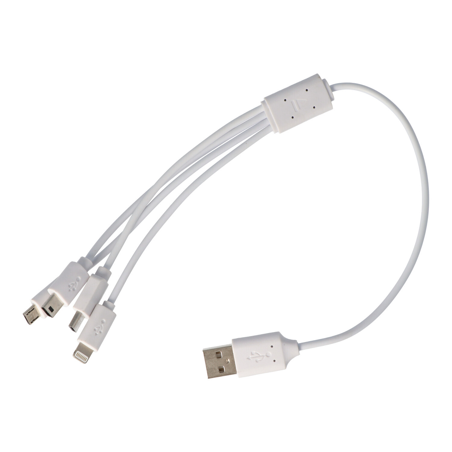 AccuCell USB-oplaadkabel 4-in-1 voor USB-C, Mini-USB, Micro-USB en 8-pins stekkers