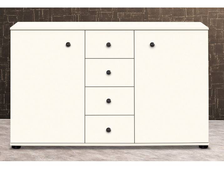 Kombikommode WIMEX Chalet , weiss (weiß), B:130cm H:83cm T:41cm, Sideboards, Kombikommode, Breite/Tiefe/Höhe: 130/41/83 cm