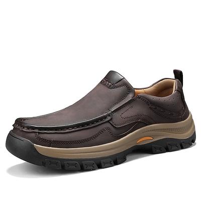 Strapazierfähige braune Herren-Wanderschuhe aus Kunstleder, perfekt für Outdoor-Abenteuer und entspannte Reisen