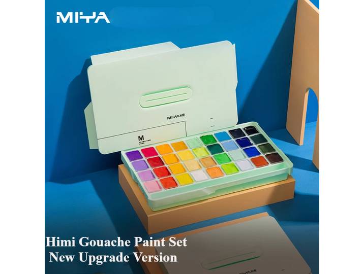 HIMI – ensemble de peinture Gouache, 24 couleurs x 30ml, conception Unique de tasse de gelée, parfait pour les débutants, les étudiants artistes, peinture sur toile en papier