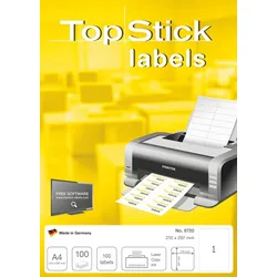 HERMA Universal-Etiketten Papier weiß selbstklebend 210x297mm 100 Blatt=100 Etiketten