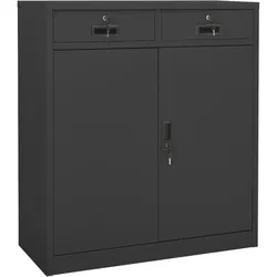 vidaXL Büroschrank Anthrazit 90x40x102 cm Stahl