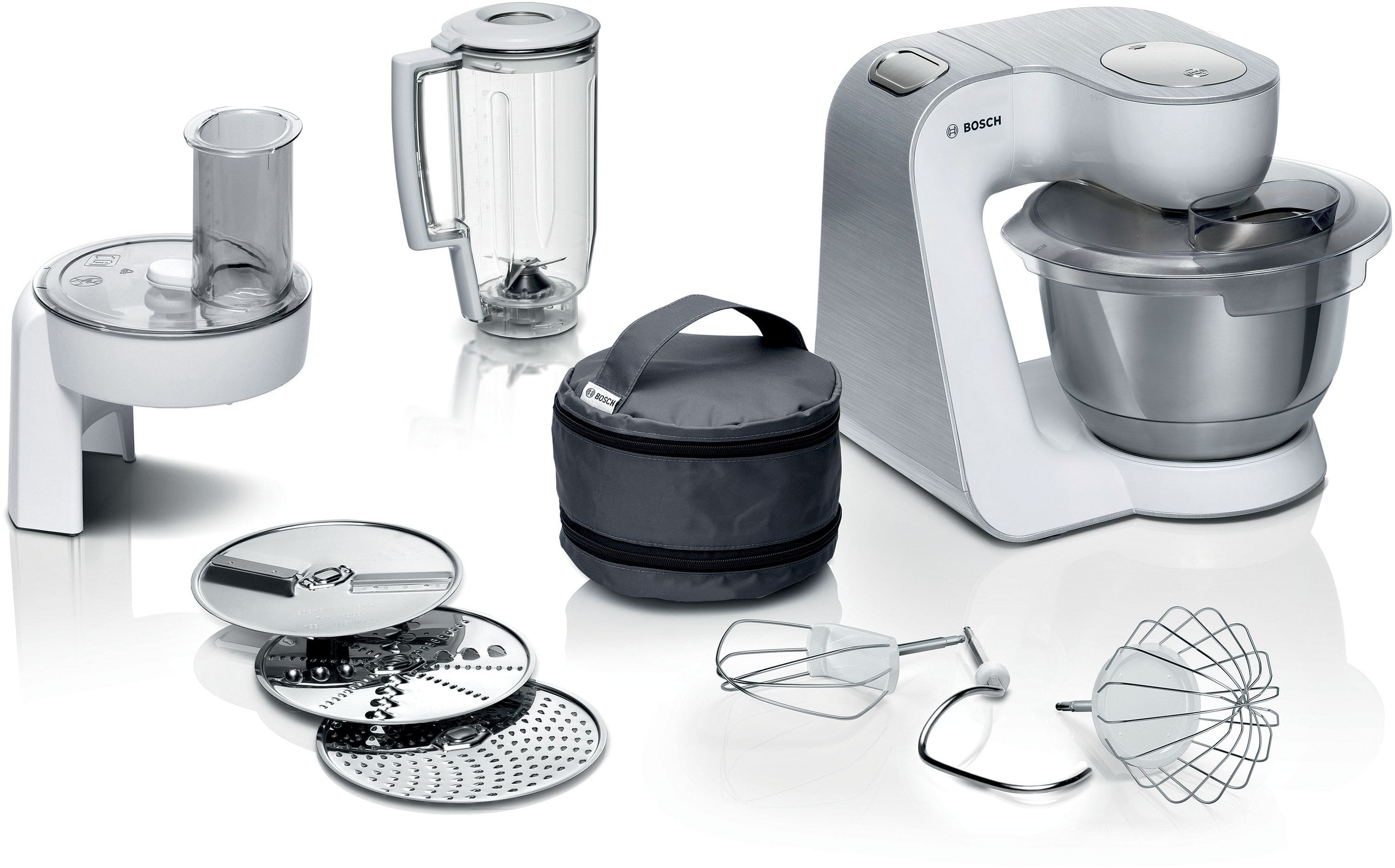 Bosch MUM58W20 1000 W Küchenmaschine 3,9 l (Silber, Weiß)