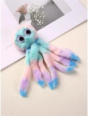 Uplift Picks Plush Octopus Cat Toy Replacement Head For Chewing Kicking And Interactive Play purple