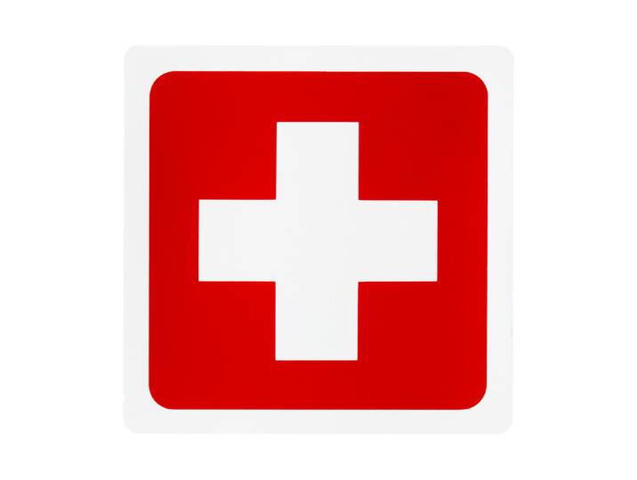 Schild Schweizer Kreuz 15 cm