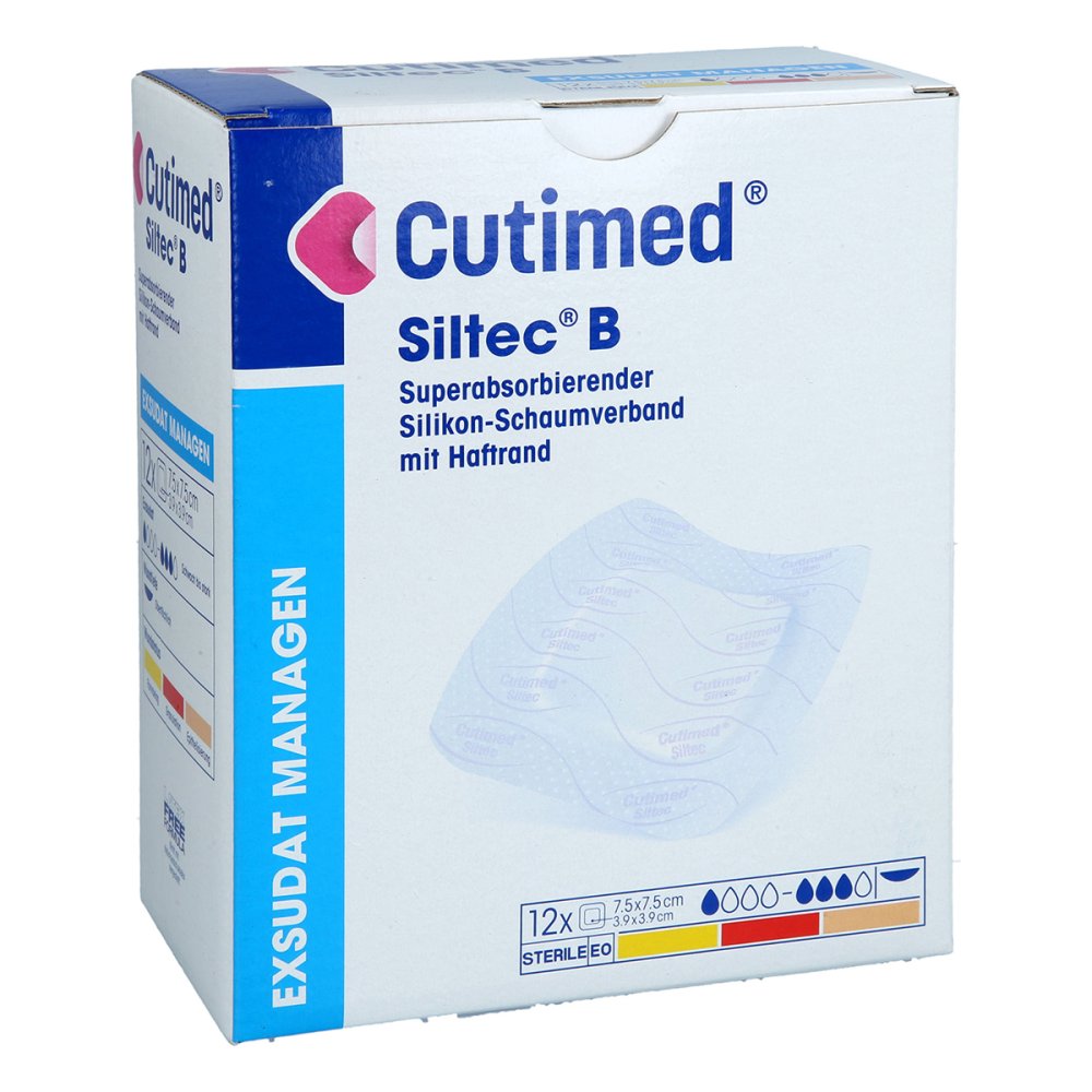 1001 Artikel Medical GmbH Cutimed Siltec B Schaumverb.7,5x7,5 cm mit Haftr. 12655077