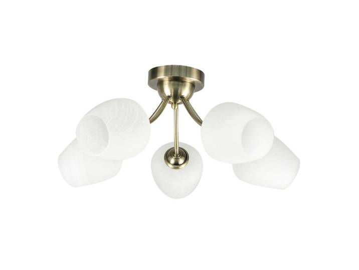 Deckenleuchte Zina, Bronzefarben, Metall, 54x21x54 cm, RoHS, Europäischer Sicherheitsstandard, einfach zu transportieren, Lampen & Leuchten, Innenbeleuchtung, Deckenleuchten, Deckenleuchten