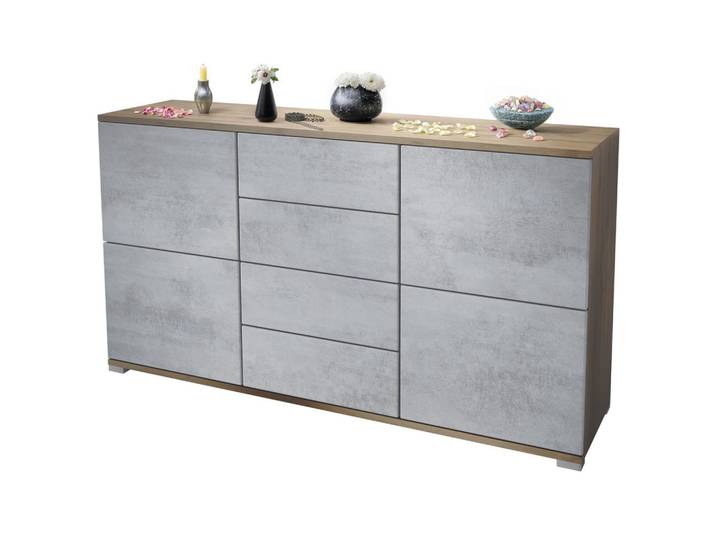 SIDEBOARD Rova Beton Oxid Optik