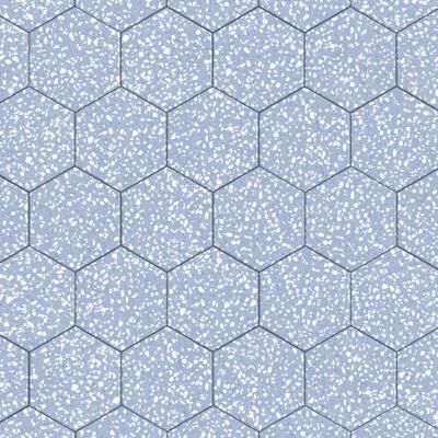 "Merola Tile Venice Hex Sky 8-5/8"" x 9-7/8"" Porcelain Floor and Wall Tile"