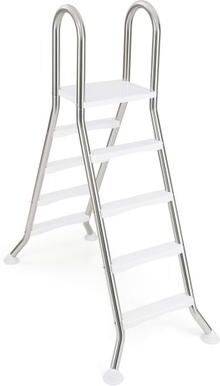 "Costway 75.6"" Above Ground Pool Ladder A-Frame Swimming Pool 4-Step Ladder for Up to 55"" Pool Wall Height"