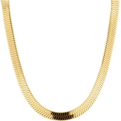 Edelstahlkette LIEBESKIND BERLIN "LJ-0884-N-45, LJ-0885-N-45", gold (gelbgoldfarben), Halsketten, Damen, Edelstahl, L: 45 B: 6mm, Edelstahlkette, B:6mm