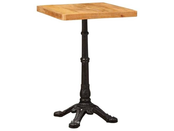 HKLGBVCR Bistrotisch, Mangoholz, massiv, 50 x 50 x 76 cm, Braun