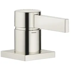 Dornbracht MEM Waschtisch-Einhandbatterie Platin, Bohrungsdurchmesser 35 mm, Rosette 60 x 60 mm, 3x Druckschlauch M 10 x 1 eingeschraubt
