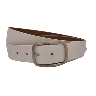 Ledergürtel ANNAMATONI "AnnaMatoni Ledergürtel Lui Ledergürtel Lui", Damen, Gr. TW75 - 90cm Gesamtlänge, weiß (weiß 100), 100% Leder, Gürtel Ledergürtel