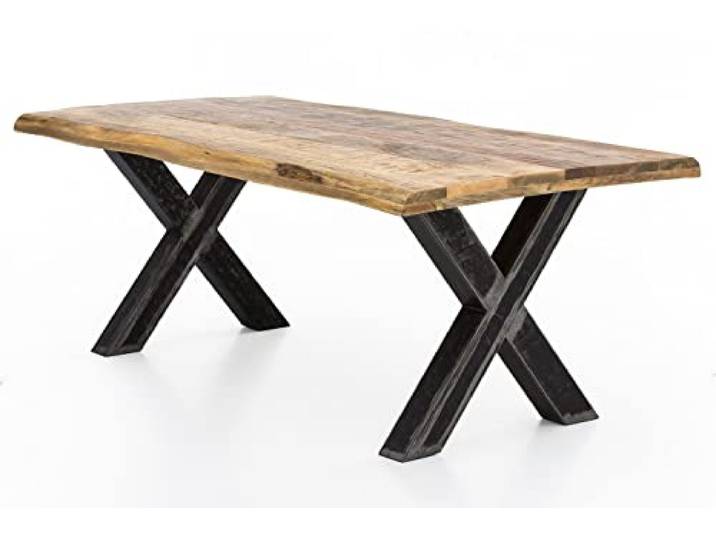 Sit Möbel Tische & Bänke Tisch 180x90 Platte Mango, Gestell Metall L = 180 x B = 90 x H = 76 cm Platte Natur, Gestell Roheisen matt