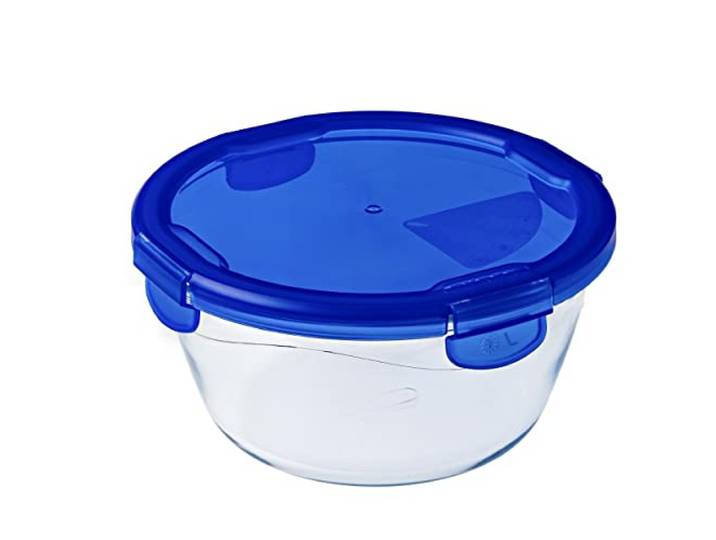 Pyrex - Cook & go - Boîte Ronde en Verre avec Couvercle Hermétique et Étanche Ø 15 cm - Cuisinez au Four\, Conservez et Emportez