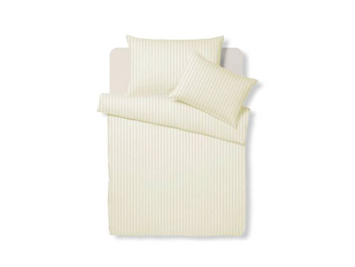 Bio:Vio Duvetbezug, Sandfarben, Textil, Streifen, 200x210 cm, Gots, Made in Europe, Organic Content Standard (Ocs) 100, hautfreundlich, 100% feinster Baumwollsatin mit Seiden-Finish, weiche und anschmiegsame Oberfläche, edel glänzend, bio, Heimtextilien, Bettwäsche, Bettwäsche, Duvetbezug