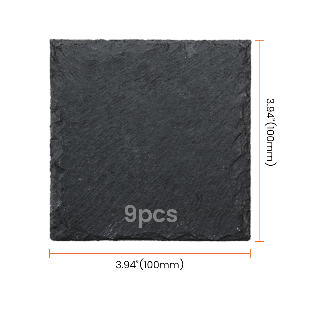 AlgoLaser Square Slate Coaster (9 pcs) ALSSC100-5