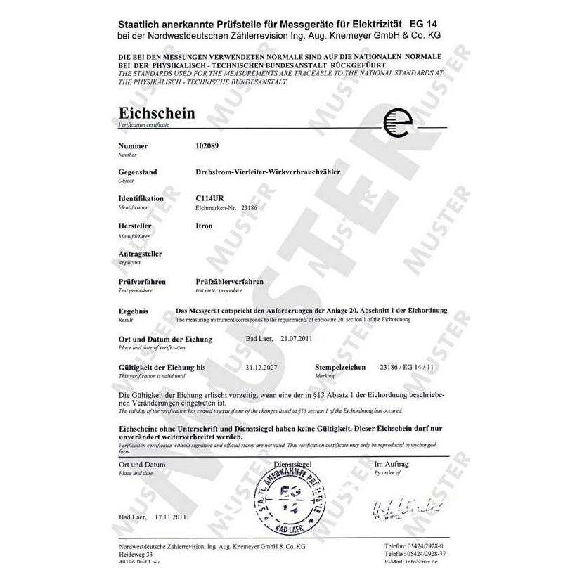 NZR 1999 Ausstellung eines Eichscheines (Geldscheinzähler) (1999)