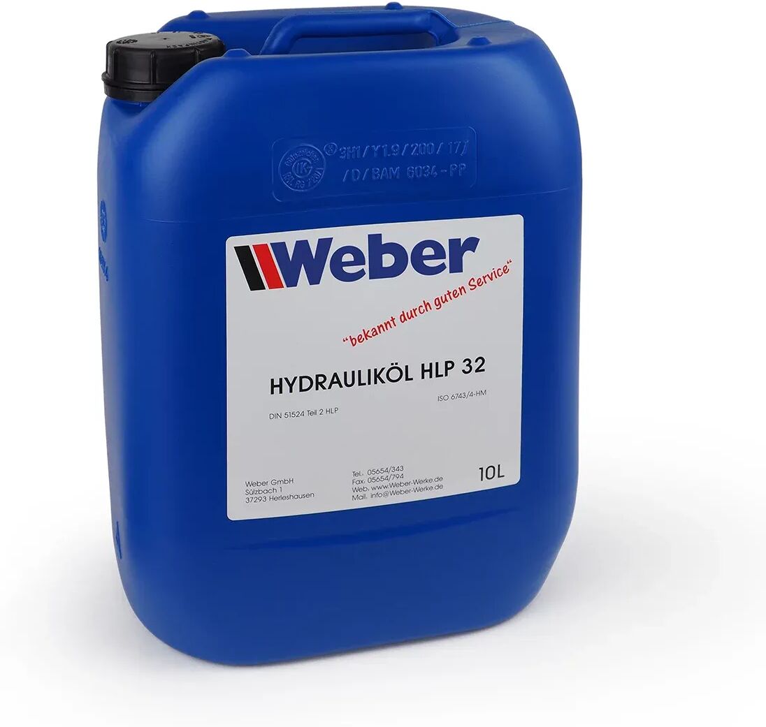 Weber Hydrauliköl HLP 32 für Hebebühnen 10 l