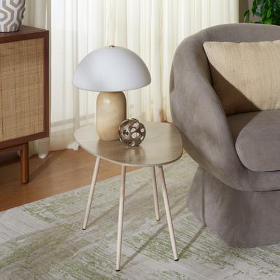 "SAFAVIEH Mint 22-Inch Ceramic Side Table, Beige Ceramic and Beige - 22"" W x 16"" D x 16"" H"