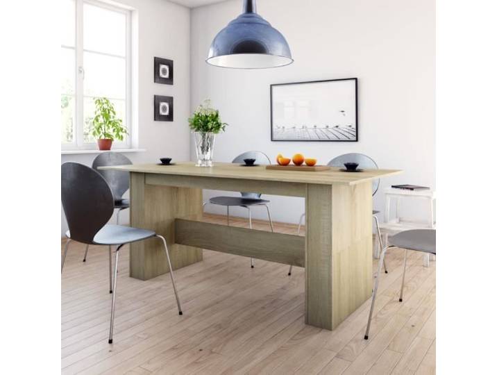 Promo Table de cuisine LMT - Table de salle à manger Chêne sonoma 180x90x76 cm Aggloméré 50 5Kg
