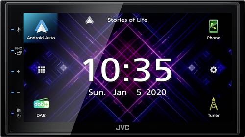 JVC KWM565DBT Doppel-DIN Moniceiver Anschluss für Rückfahrkamera, DAB+ Tuner, Bluetooth-Freisprecheinrichtung