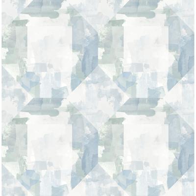 A-Street Prints Perrin Blue Gem Geometric Wallpaper