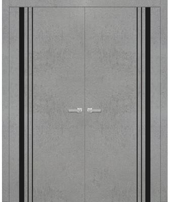 SARTODOORS Planum 0011 Concrete Wood Interior Double Doors
