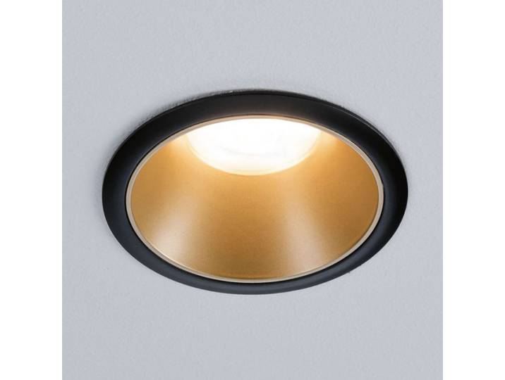 Cole Spotlight GU10, schwarz/gold - Paulmann - Wohnzimmer - Modern - Metall - Einflammig