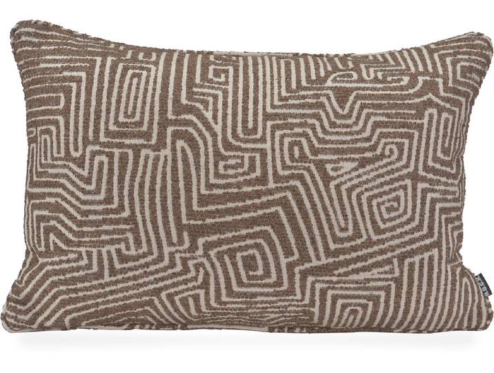 Dekokissen H.O.C.K. H.O.C.K. Luan , braun (dunkelbraun, gemustert), B:40cm H:10cm L:60cm, Polyester, Dekokissen_Sitzkissen_Kissenhüllen, Dekokissen