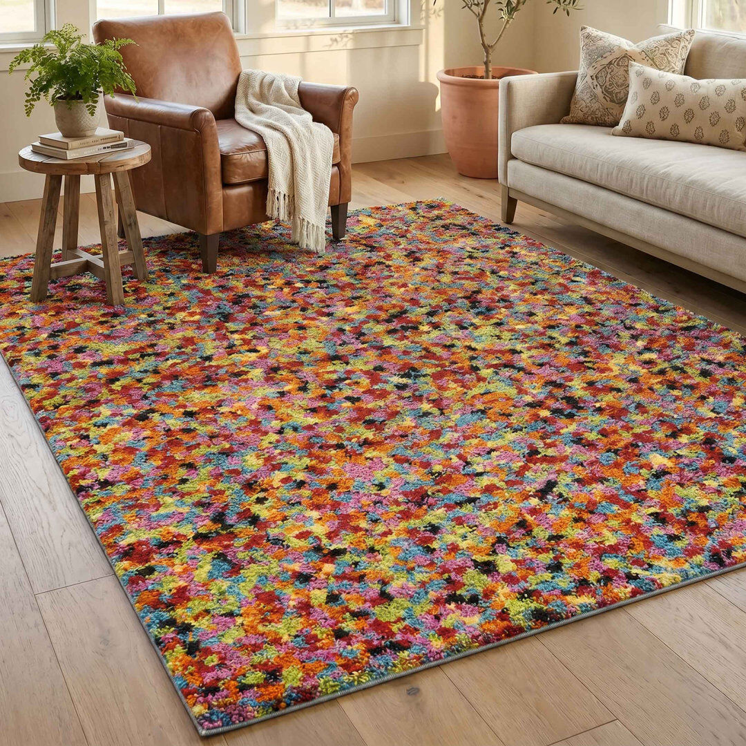 Brayden Studio Abstract Area Rug Multi Colour 200 x 290 cm (Rectangular)